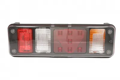 Stop lampa spate stanga Hibrid (LED P21W, 24V, cu semnalizator, cu lumina ceata, lumina marsalier, cu lumina stop, lumina parcare, reflector triunghiular, marcaj lateral, conector: 4x SuperSeal 2PIN A