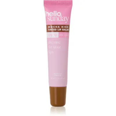 hello sunday the one for your lips tinted lip balm balsam de buze colorat SPF 50 culoare Mocha Kiss 15 ml