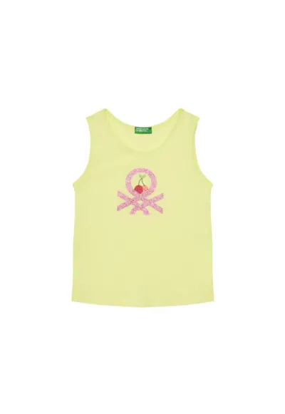 Top pentru fete 3I1XGH012 - Bumbac - Galben - Galben