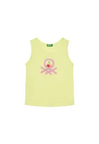 Top pentru fete 3I1XGH012 - Bumbac - Galben - Galben