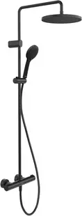 Sistem dus Duravit TH4282008046, aparent, termostat, 250 mm, 1 functie, Negru mat