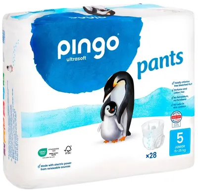 Scutece chilotei Pingo Ultrasoft - Junior, mărimea 5, 15-25 kg, 28 buc.
