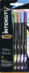 Set de linere colorate BIC Intensity - Fun, 0.4 mm, 4 buc