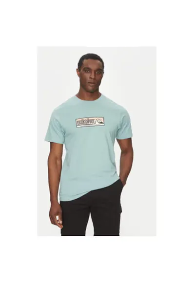 Tricou barbati EQYZT08040-BGW0 - Bumbac - Turcoaz - Turcoaz