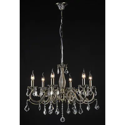 Candelabru Bronze ,6 becuri dulie E14, 230V,D.67cm, H.53 cm,Bronz