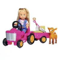 Set de joaca Evi Love cu tractoras si accesorii, papusa 12 cm