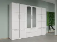 Dulap dormitor Alb 6U cu 2 oglinzi - Acapulco