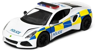 Mașinuță metalică Kinsmart Police Edition - Lotus Emira, 1:34, alb