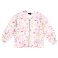 Cardigan copii Chicco cu fermoar, alb cu roz, 05741-66MC