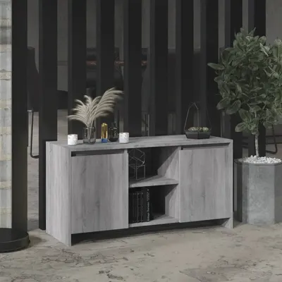vidaXL Comodă TV, gri sonoma, 102x37,5x52,5 cm, lemn prelucrat
