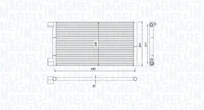 Radiator AC condensator potrivit FIAT SEICENTO 600 1.1 01.98-01.10