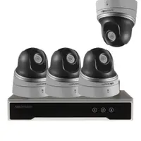 Sistem supraveghere exterior IP WiFi Hikvison KIT-HK-WF-4EXT2MP20IR-P, 2MP, 2.8-12 mm, IR 20 m, slot card, PoE