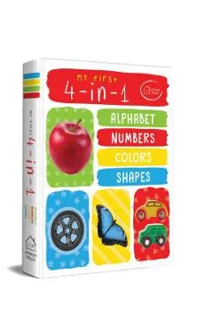 My First 4 in 1 Alphabet Numbers Colours Shapes: Padded Board Books