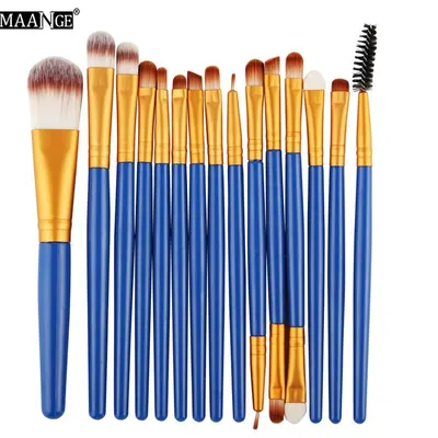 Set 20 Pensule Profesionale Pentru Machiaj, Albastru - MB02