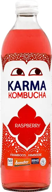 Kombucha organică, zmeură, 500 ml, Karma