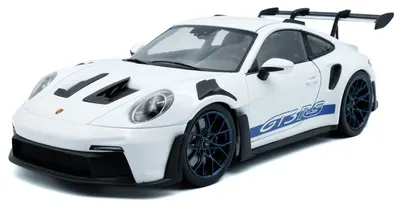 Model de colecție SOLIDO Moderne: Automobile - Porsche 911 GT3 RS, White with Blue Stripes, 2024