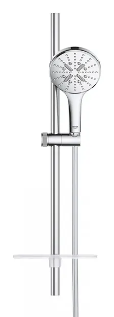 Coloana dus Grohe SmartActive 130, 3 functii, montare peret, 600 mm, etajera, Crom lucios