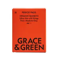 Absorbante din bambus organic pentru zi (10 buc), Grace and Green