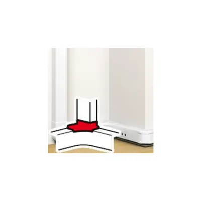 Angled junction - pentru capac flexibil snap-on DLP trunking - alb