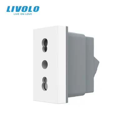 Modul priza simpla standard italian, 1M Alb