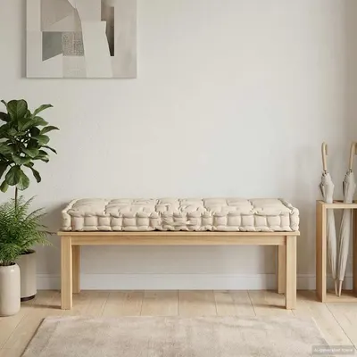 vidaXL Pernă podea canapea din paleți, bej, 120 x 80 x 10 cm, bumbac