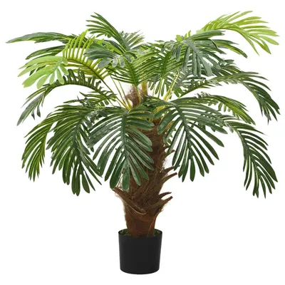 Gossi planta artificiala palmier cycas cu ghiveci, verde, 90 cm
