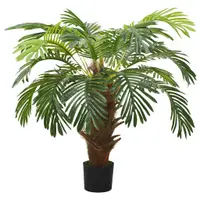 Gossi planta artificiala palmier cycas cu ghiveci, verde, 90 cm
