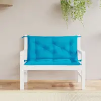 vidaXL Perne bancă de grădină 2buc., albastru deschis, țesătură oxford
