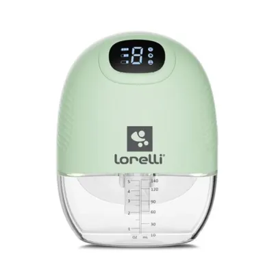 Pompa de san electrica portabila, Lorelli Alice, hands free, 3 moduri de operare, functie masaj, 9 niveluri, cu accesorii incluse, 140 ml, Green