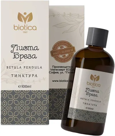 Tinctură de frunze de mesteacăn, 100 ml, Biotica 1961