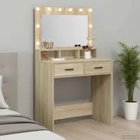 vidaXL Masă de Machiaj Stejar Sonoma 79 x 41 x 135 cm Lemn prelucrat