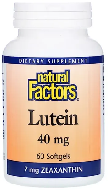 Lutein 40 mg, 60 capsule gelatinoase moi, Natural Factors