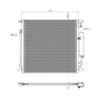 Radiator AC condensator cu uscator potrivit FIAT FULLBACK; MITSUBISHI L200 TRITON, PAJERO SPORT III 2.2D 2.4D 11.14-