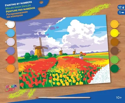 Kit de colorat după număr KSG Crafts -Lalelele din Amsterdam