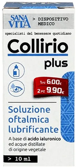 Sanavita Collirio Plus Picături hidratante pentru ochi, 10 ml, Paladin Pharma