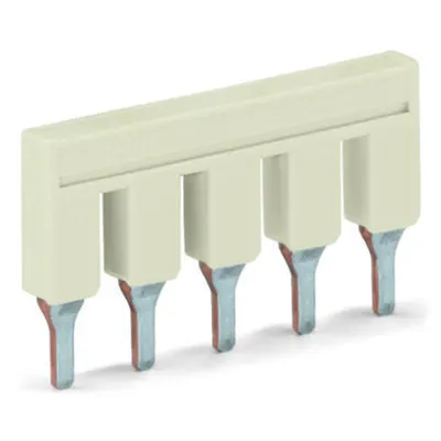 Push-in type jumper bar; insulated; 5-way; Nominal current 41 A; light gray