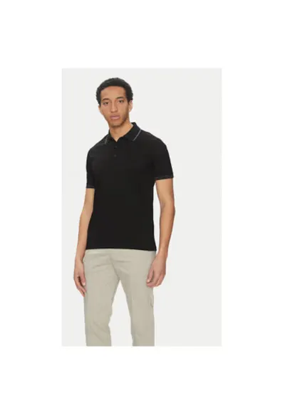 Tricou polo barbati 25411236 - Bumbac - Negru - Negru