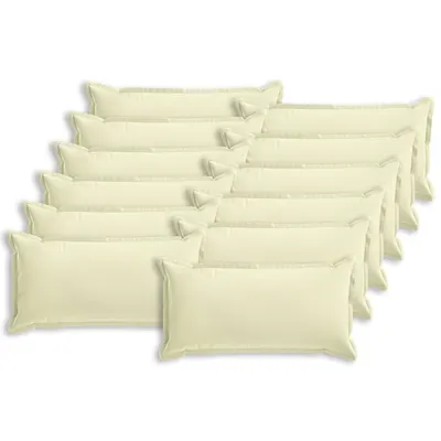 vidaXL Husă pentru pernă 12 buc. HOUTEN Crem 40 x 80 cm Poliester
