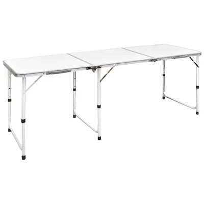 Masă camping din aluminiu reglabilă 180 x 60 cm