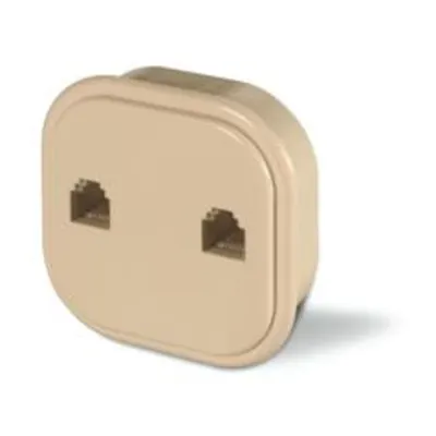 PrizanFLUSH/montaj aparent 2xStecher 6/4 THERMOPLASTIC IVORY