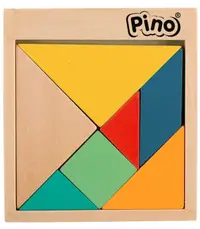 Joc pentru copii Pino - Tangram, culori pastelate