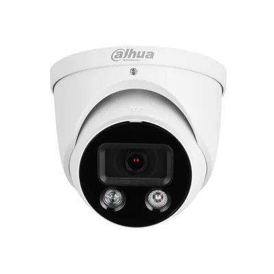 Camera supraveghere IP Dome cu iluminare duala Dahua WizSense Active Deterrence IPC-HDW3549H-AS-PV-0280B-S5, 5 MP, lumina alba/IR 30 m, 2.8 mm, microfon, slot card, PoE