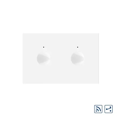 Modul intrerupator dublu cap scara / cruce wireless cu touch Livolo standard Italian, Serie noua