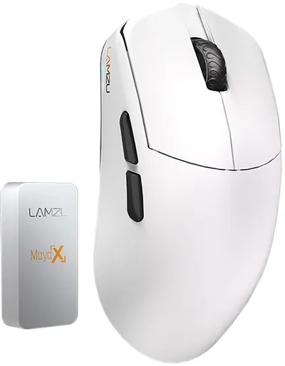 Mouse gaming Lamzu - MAYA X 8K, optic, wireless, alb