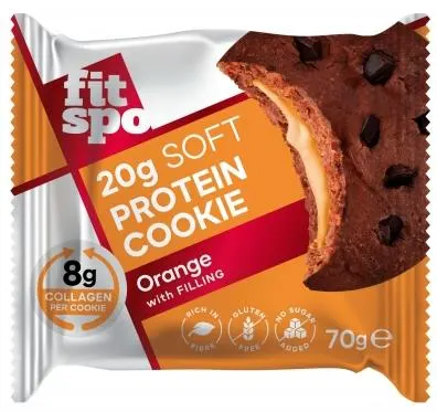 Biscuit proteic, portocaliu, 70 g, FitSpo