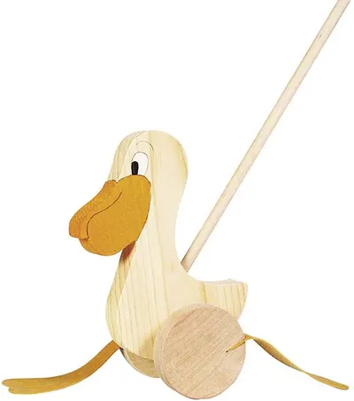 Jucarie din lemn de impins Goki - Pelican