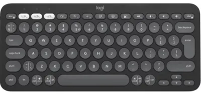 Logitech Keyboard - Pebble Keys 2 K380s, fără fir, ISO Layout, Graphite