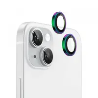 Folie de protectie Camera Spate Blueo Metal Frame pentru Apple iPhone 15 Plus / 15, Sticla Securizata, Multicolor