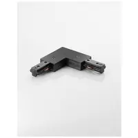 3-WIRES TRACK Negru Aluminiu L Connector to Connect Two Track Sections at a 90 Degree Angle