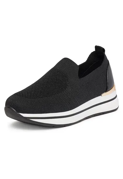 Tenisi dama - negru - material textil - eleganta si confort